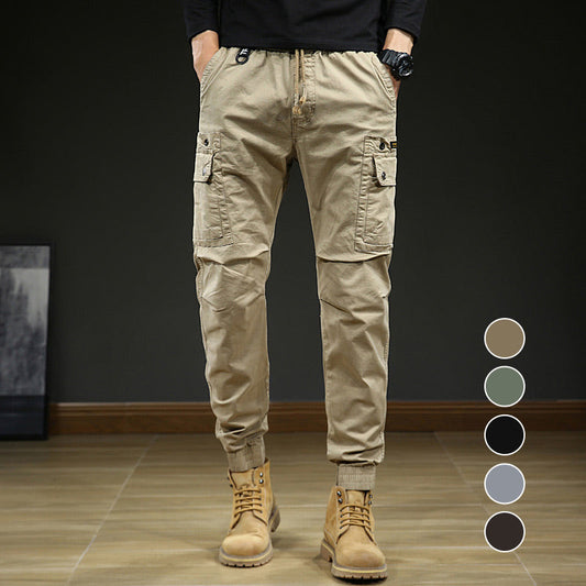Men's Fashion Casual Multi-Pocket Tapered Sweatpants